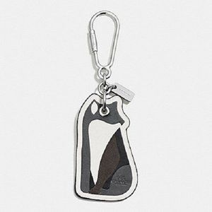 Coach Fox Novelty Leather Bag Charm Key Ring Key Chain KeyFob 54924 NEW
